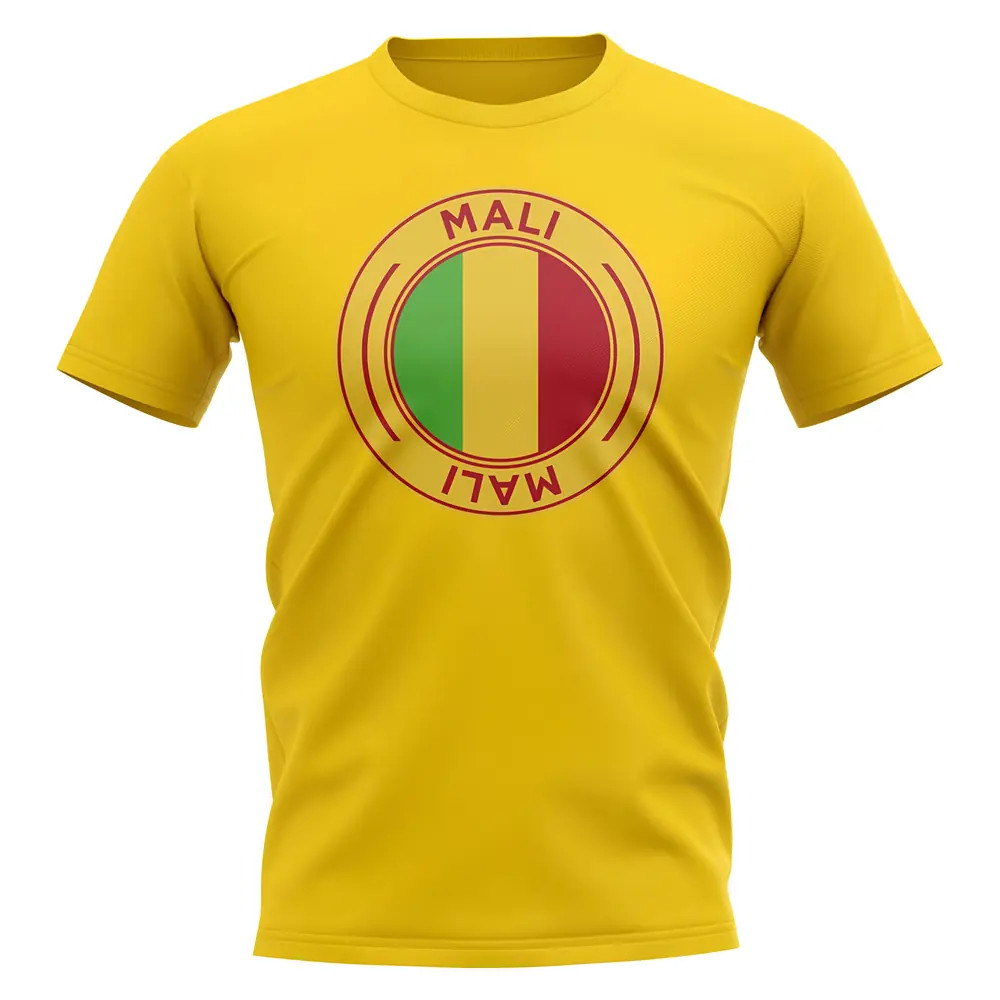 Mali Football Badge T-Shirt (Yellow) Polyester Uksoccershop Men's Yellow Xxl