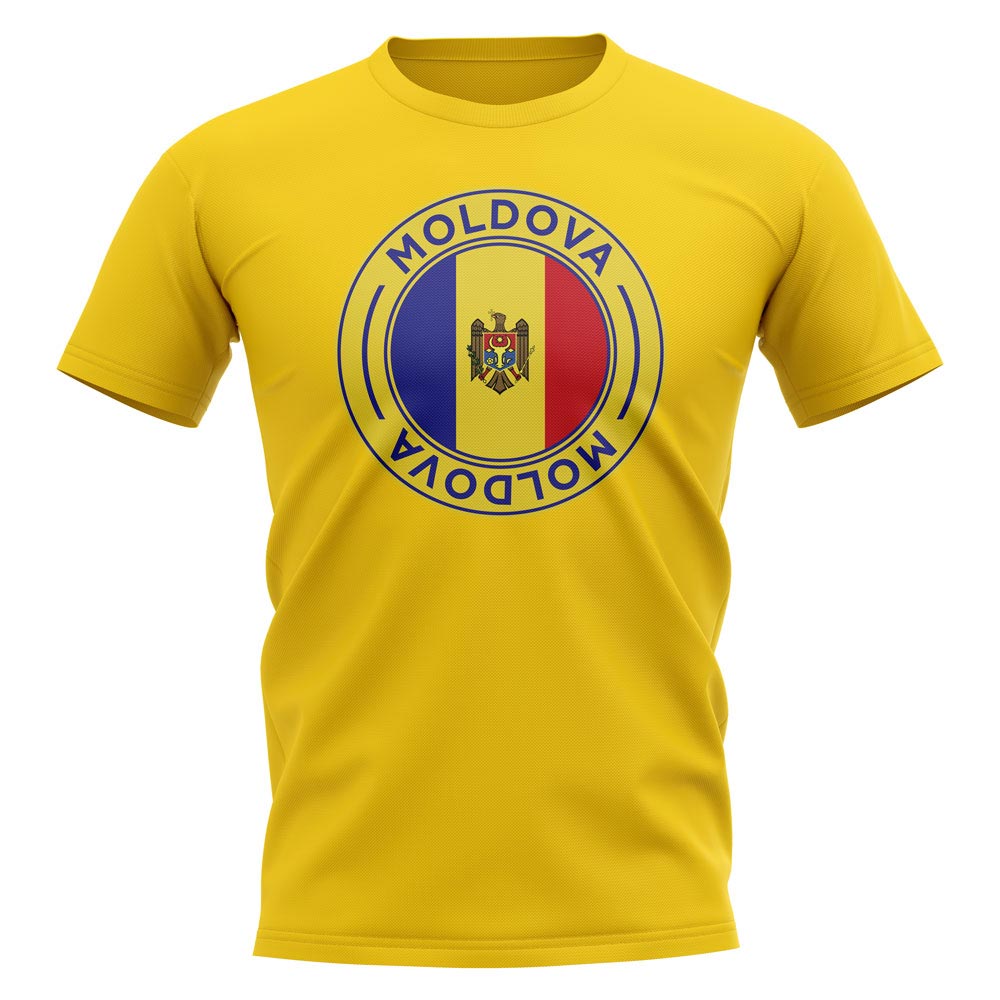 Click to view product details and reviews for Moldova Football Badge T Shirt Yellow.