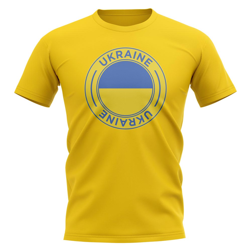 Click to view product details and reviews for Ukraine Football Badge T Shirt Yellow.