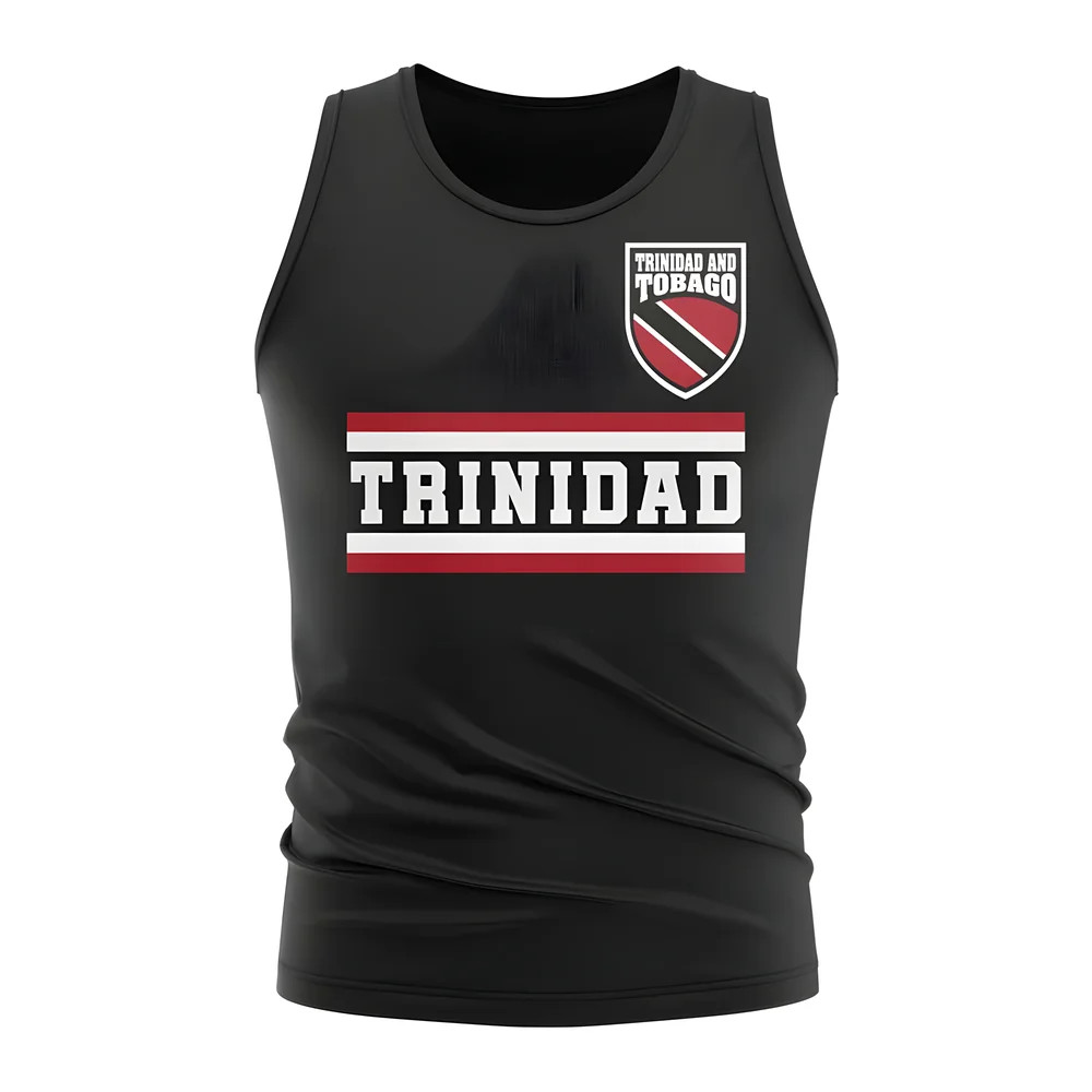 Trinidad And Tobago Core Football Country Sleeveless Tee (Black) Polyester Uksoccershop Men's Black Xxl