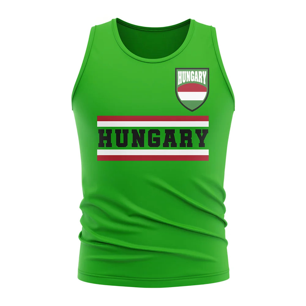 Hungary Core Football Country Sleeveless Tee (Green) Polyester Uksoccershop Men's Green Xxl