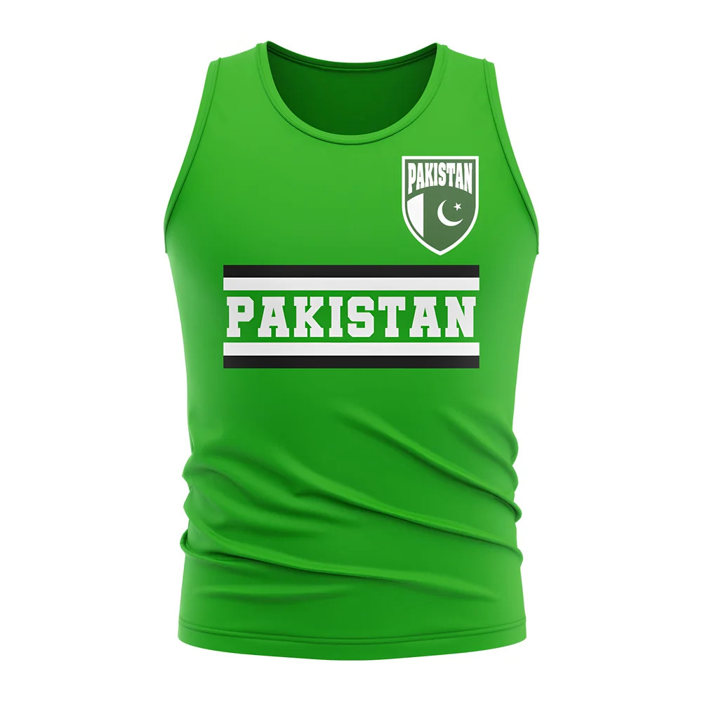 Pakistan Core Football Country Sleeveless Tee (Green) Polyester Uksoccershop Men's Green Small