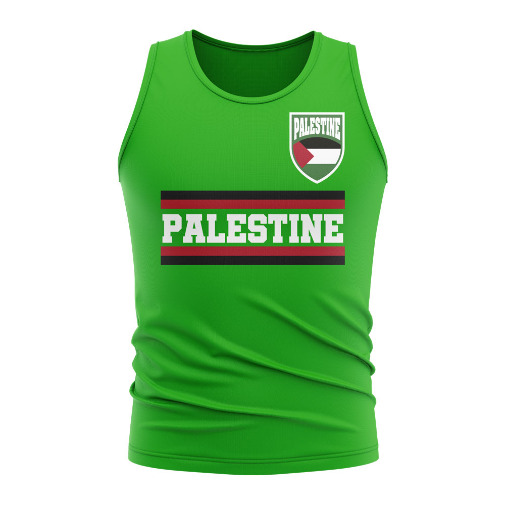 Click to view product details and reviews for Palestine Core Football Country Sleeveless Tee Green.