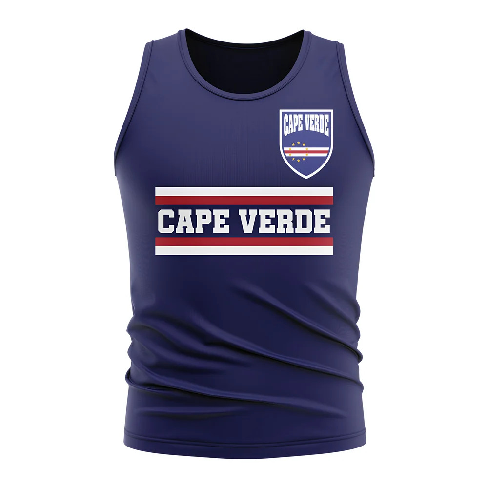 Click to view product details and reviews for Cape Verde Core Football Country Sleeveless Tee Navy.