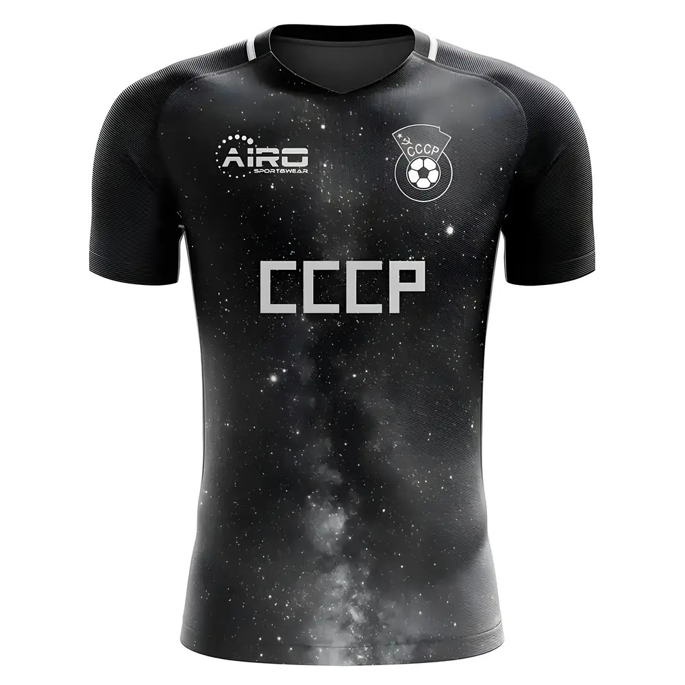 Ussr Third Concept Football Shirt Polyester Russia Made By: Airo Sportswear Men's Black 4XL