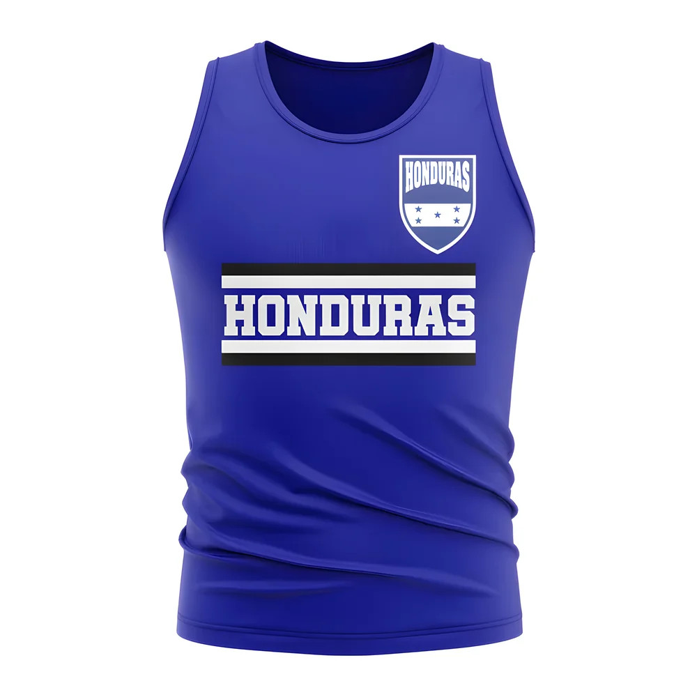 Honduras Core Football Country Sleeveless Tee (Royal) Polyester Azerbaijan Uksoccershop Men's Blue Extra Large