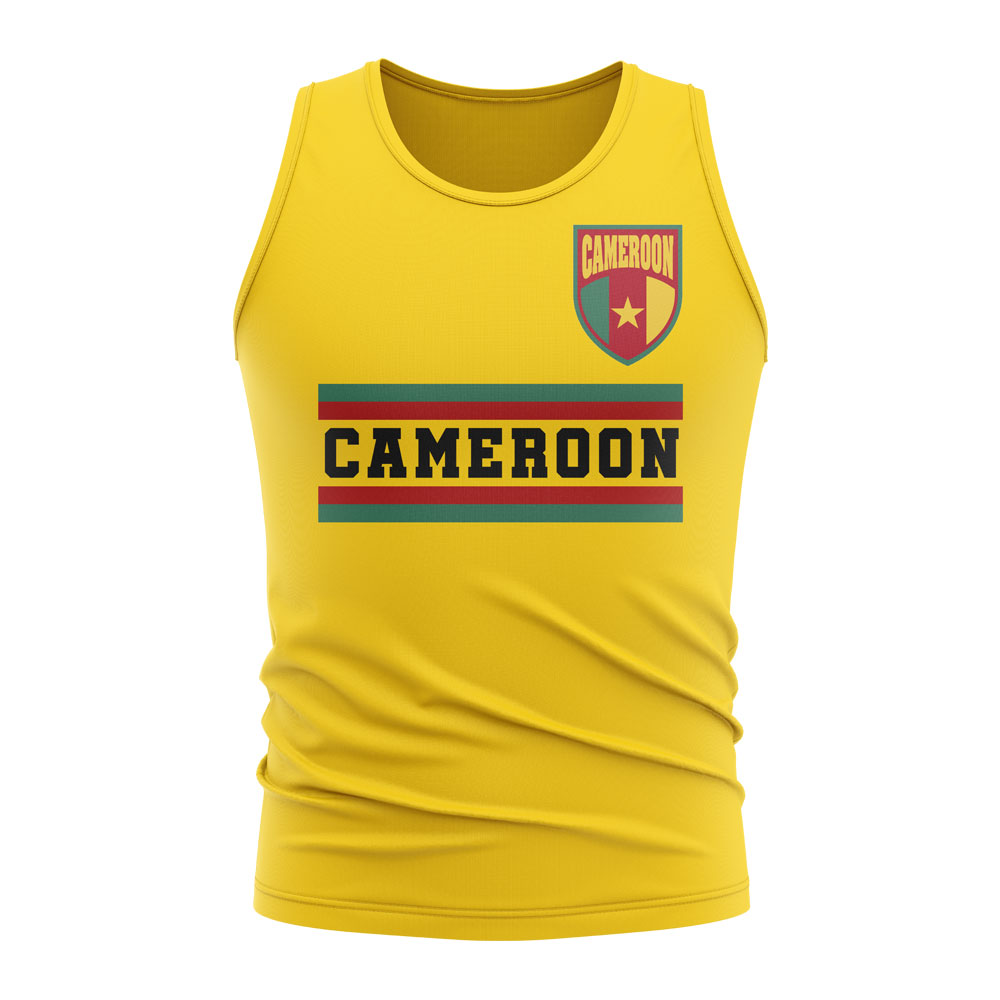 Click to view product details and reviews for Cameroon Core Football Country Sleeveless Tee Yellow.