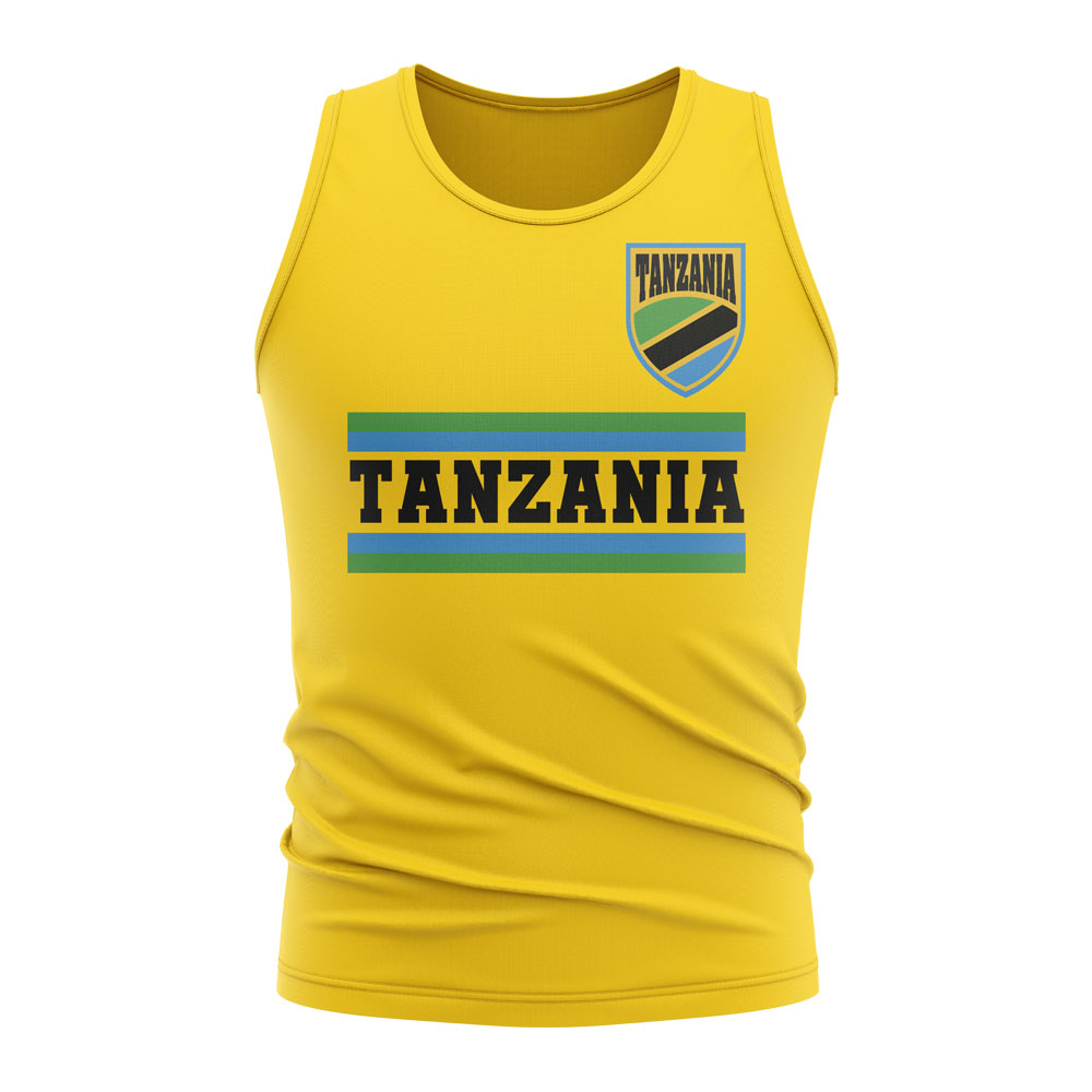 Click to view product details and reviews for Tanzania Core Football Country Sleeveless Tee Yellow.