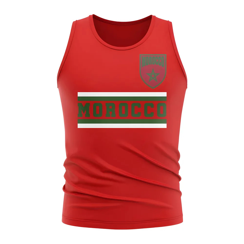 Click to view product details and reviews for Morocco Core Football Country Sleeveless Tee Red.