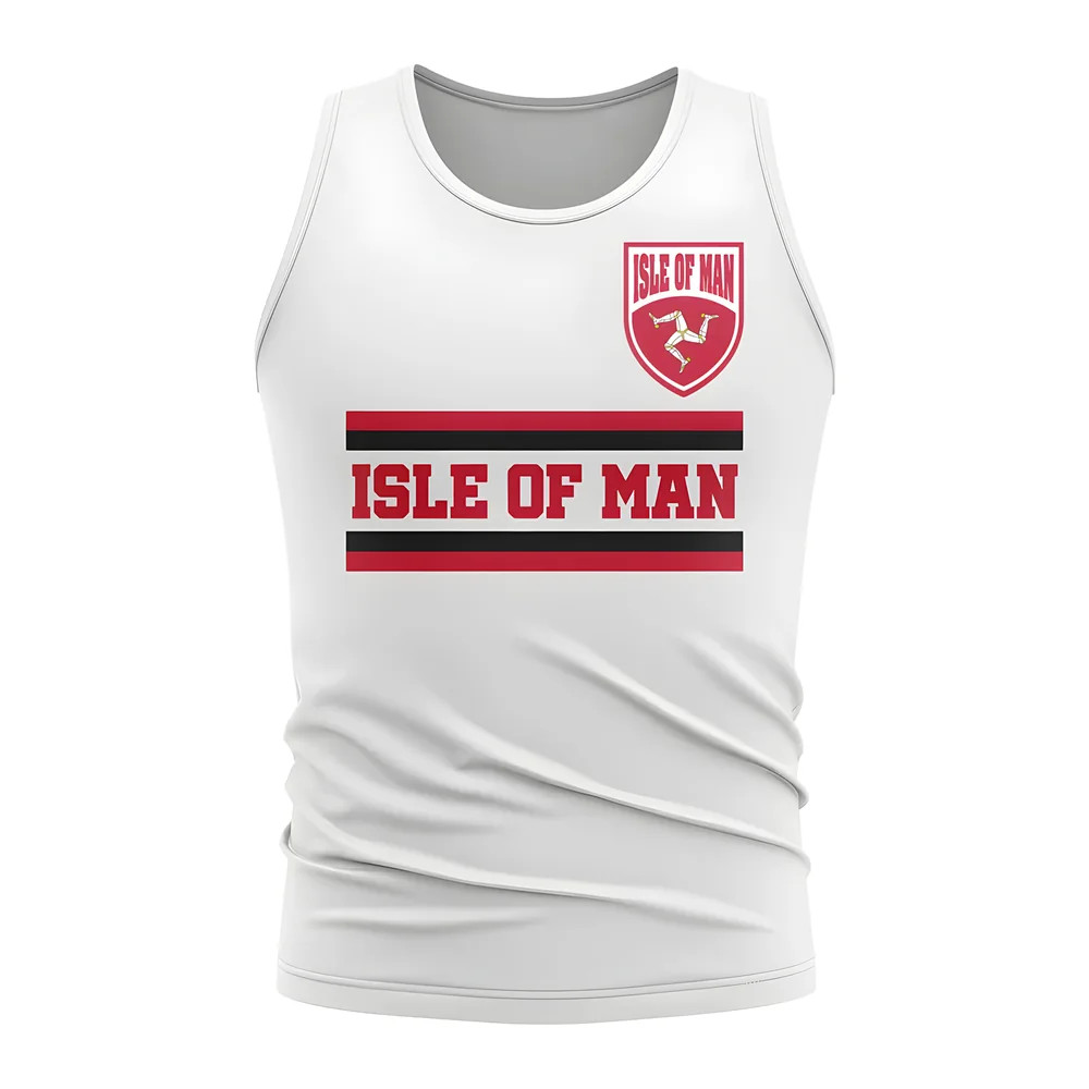 Isle Of Man Core Football Country Sleeveless Tee (White) Polyester Newcastle Uksoccershop Men's White Xxl