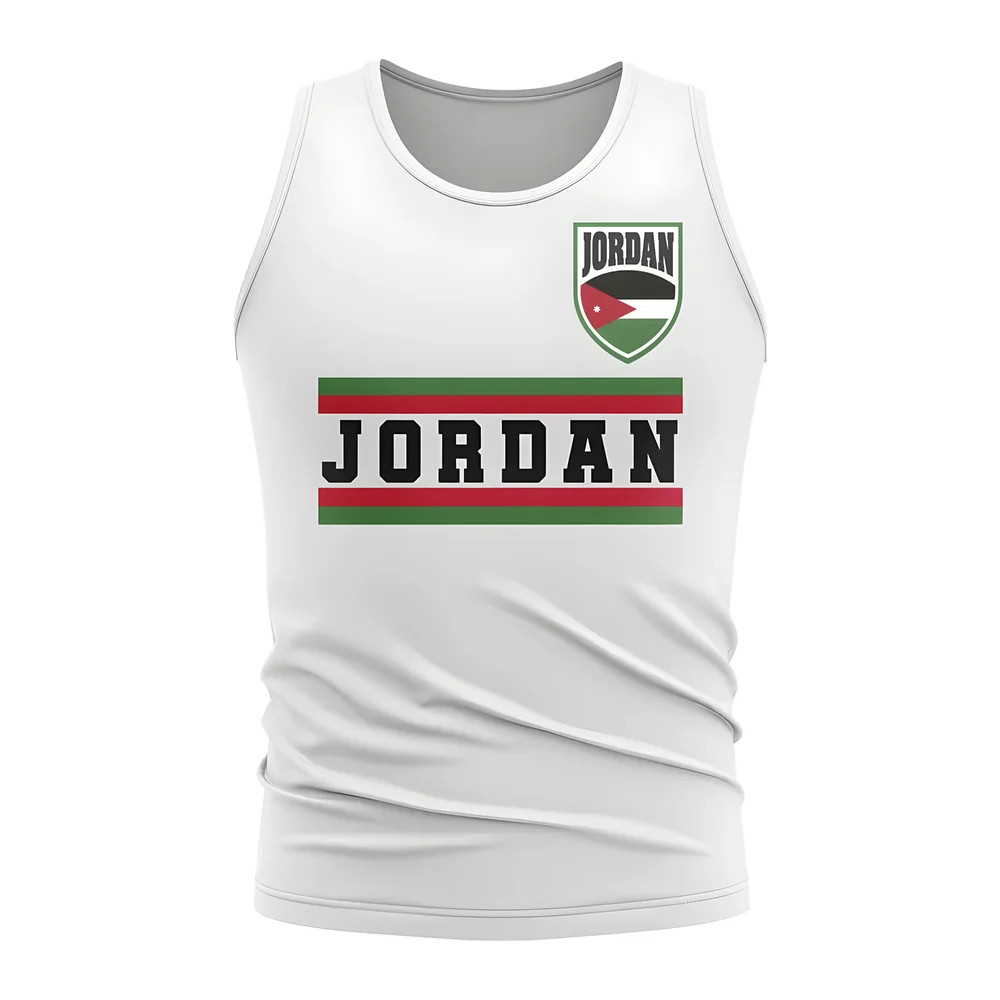 Jordan Core Football Country Sleeveless Tee (White) Polyester Uksoccershop Men's White Medium