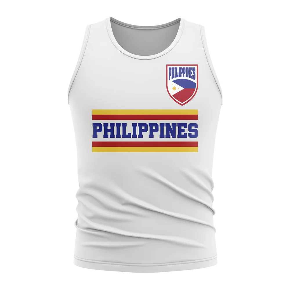 Philippines Core Football Country Sleeveless Tee (White) Polyester Uksoccershop Men's White Medium