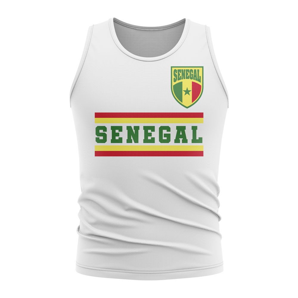 Click to view product details and reviews for Senegal Core Football Country Sleeveless Tee White.