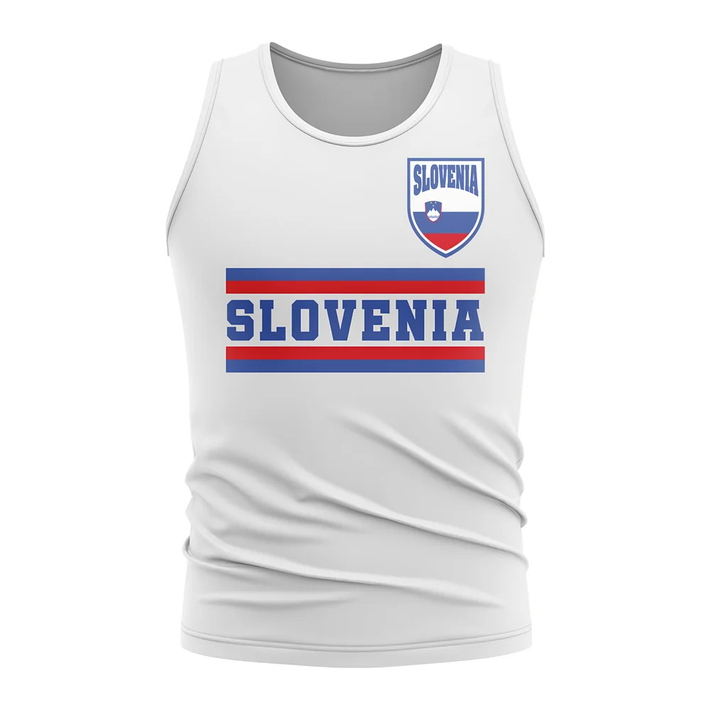 Slovenia Core Football Country Sleeveless Tee (White) Polyester Uksoccershop Men's White Xxl
