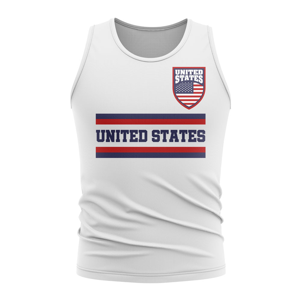 Click to view product details and reviews for Usa Core Football Country Sleeveless Tee White.