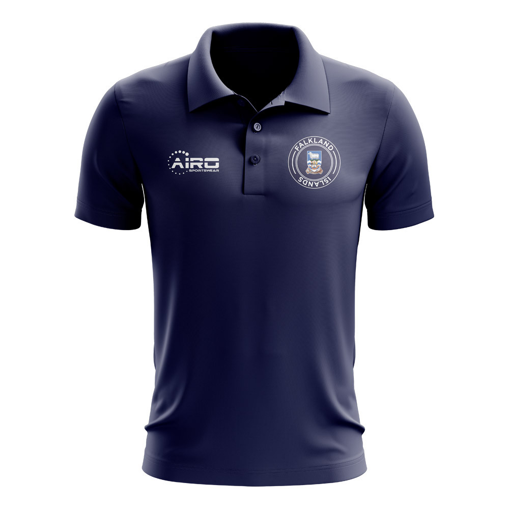 Falkland Islands Football Polo Shirt (Navy) Polyester Newcastle Uksoccershop Men's Navy Medium
