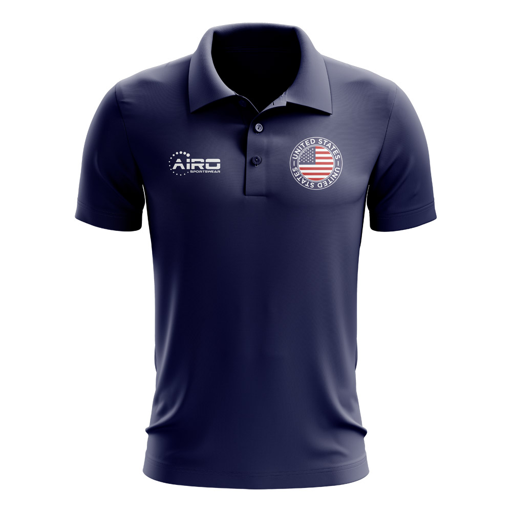 Click to view product details and reviews for United States Football Polo Shirt Navy.