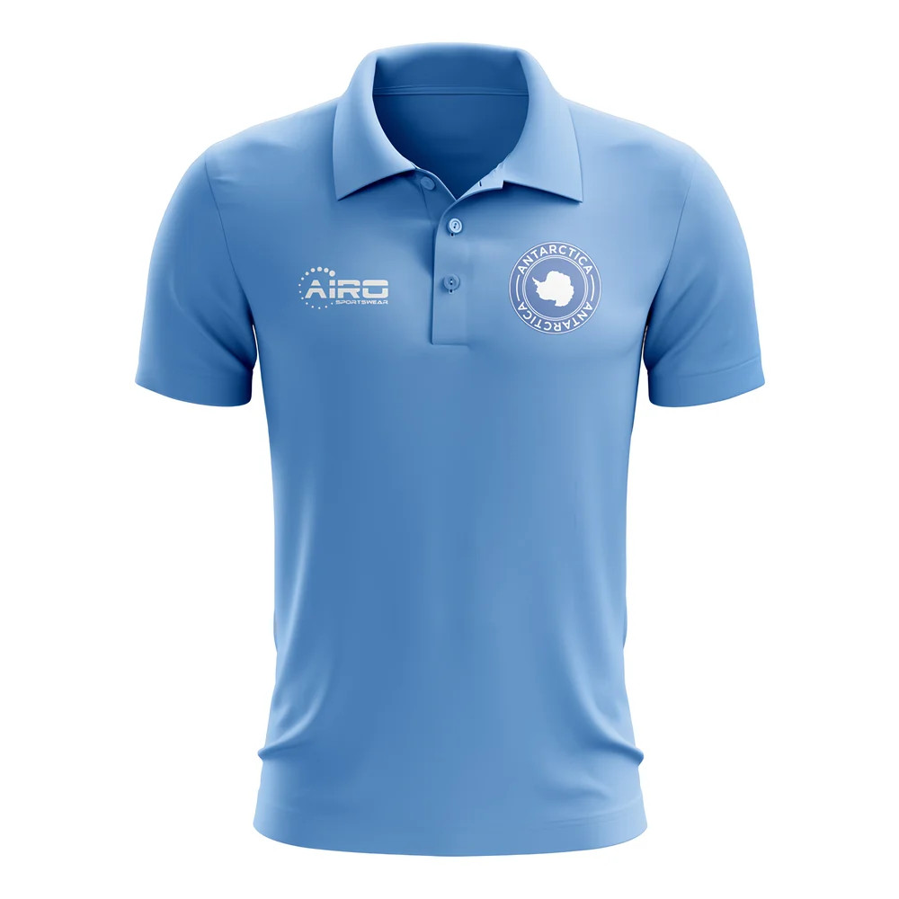 Antarctica Football Polo Shirt (Sky) Polyester Newcastle Uksoccershop Men's Sky Large