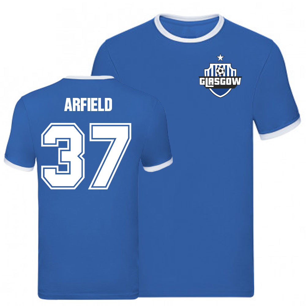 Click to view product details and reviews for Scott Arfield Rangers Ringer Tee Blue.