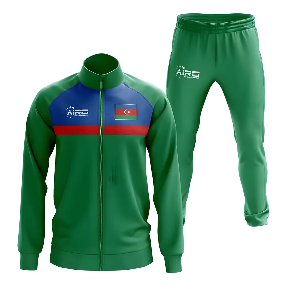 Azerbaijan Concept Football Tracksuit (Green) Polyester Made By: Airo Sportswear Men's Green 3XL