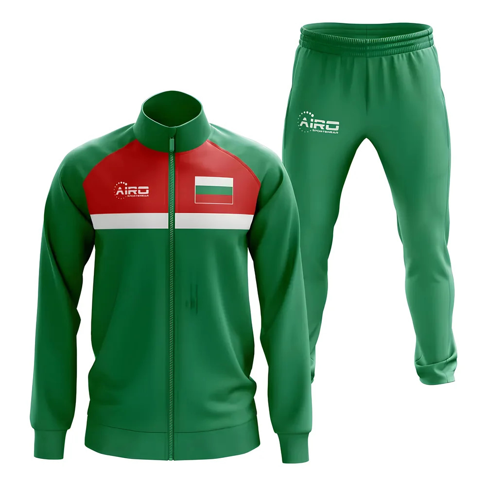 Bulgaria Concept Football Tracksuit (Green) Polyester Made By: Airo Sportswear Men's Green 5XL