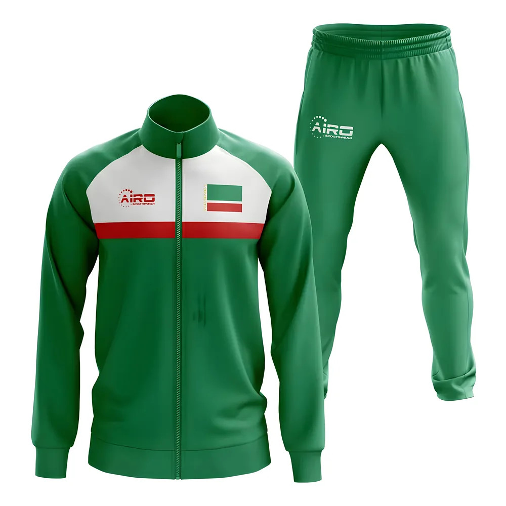 Chechen Republic Concept Football Tracksuit (Green) Polyester Psg Made By: Airo Sportswear Men's Green 5XL