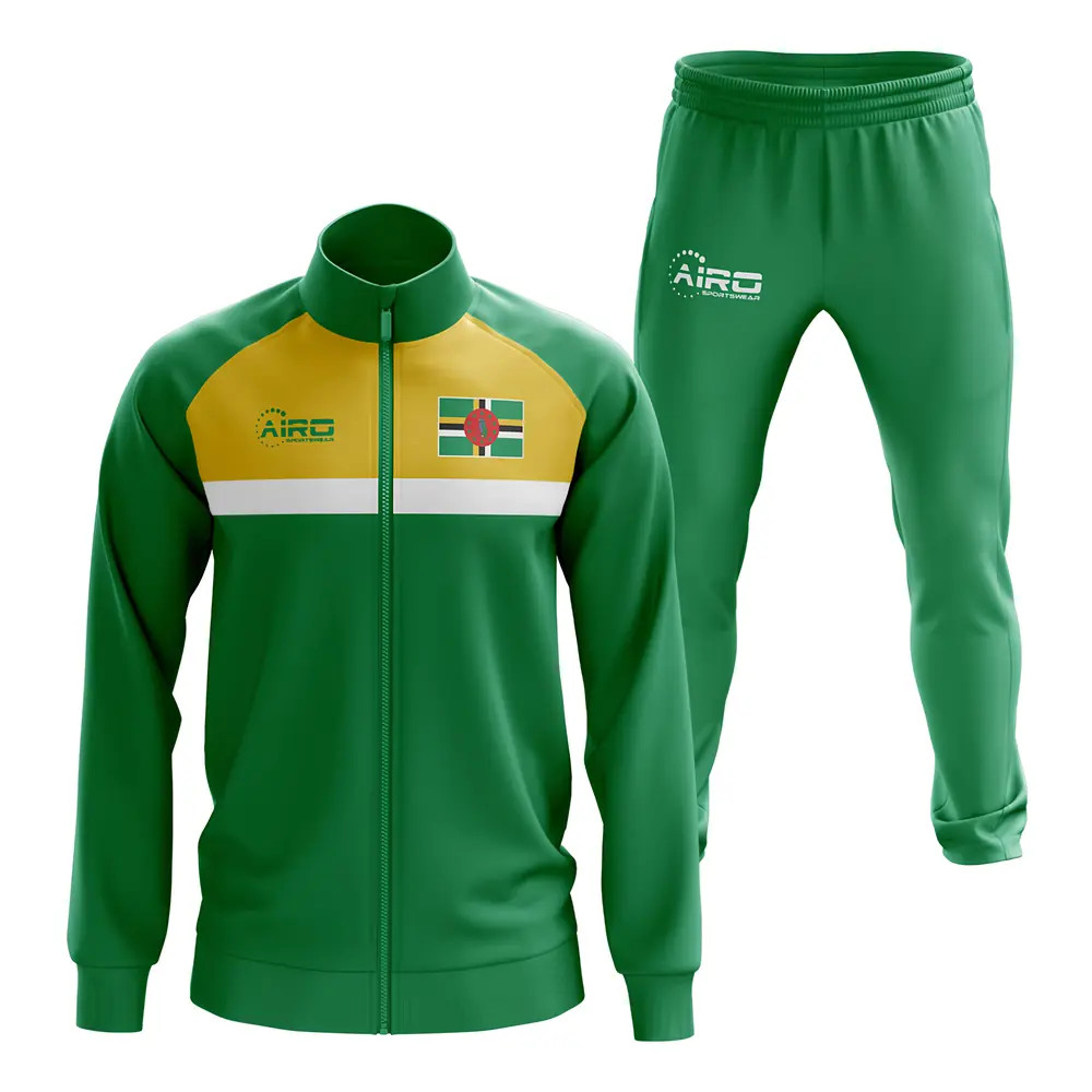 Dominica Concept Football Tracksuit (Green) Polyester Made By: Airo Sportswear Men's Green Large