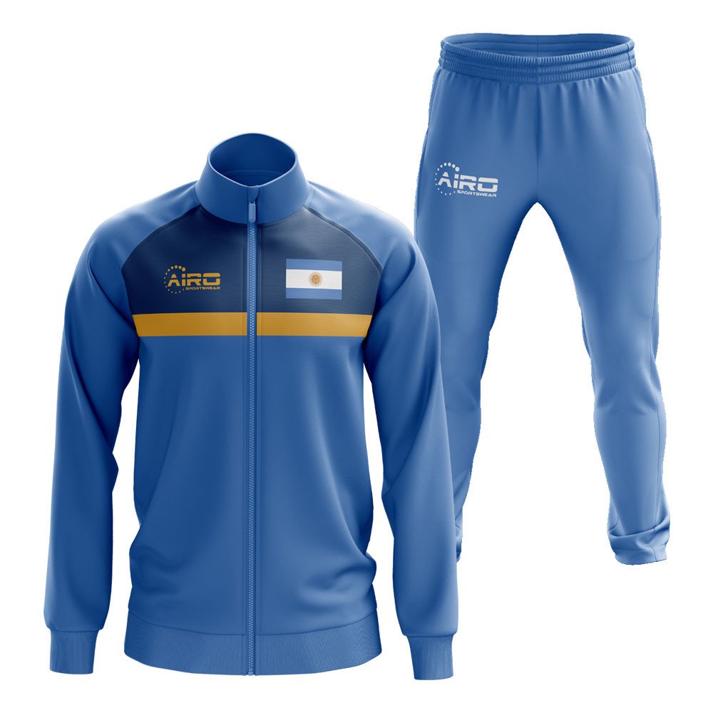 Argentina Concept Football Tracksuit (Sky) Polyester Made By: Airo Sportswear Men's Sky 4XL