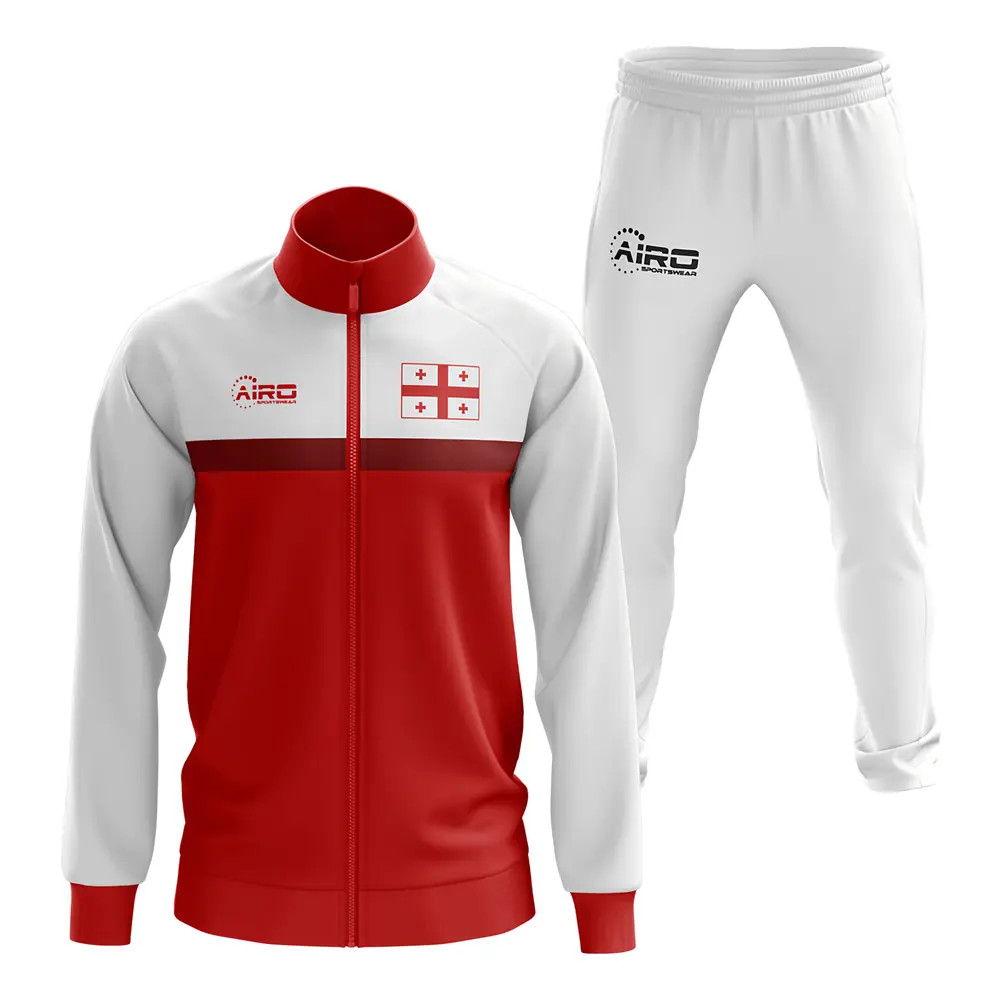 Georgia Concept Football Tracksuit (White) Polyester Made By: Airo Sportswear Men's White 5XL