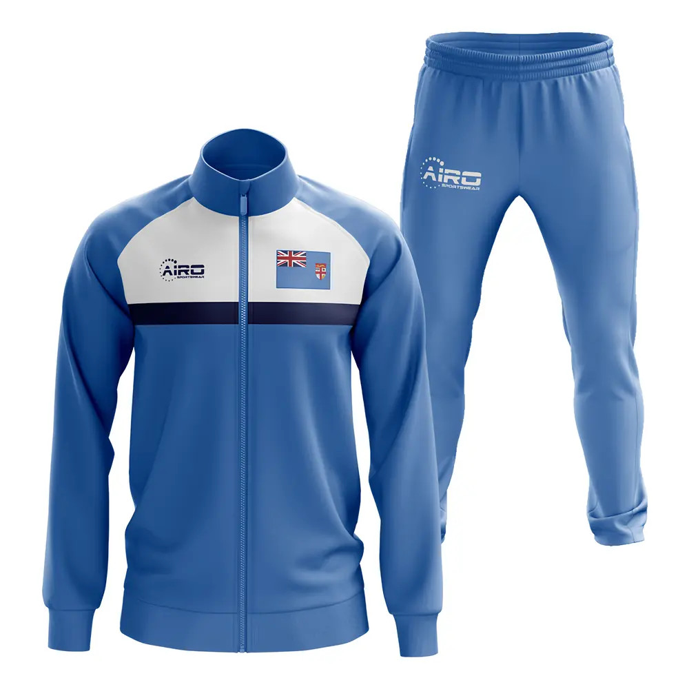 Fiji Concept Football Tracksuit (Sky) Polyester Made By: Airo Sportswear Men's Sky 4XL