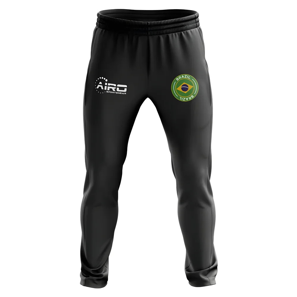 Brazil Concept Football Training Pants (Black) Polyester Made By: Airo Sportswear Men's Black 47-52 Waist