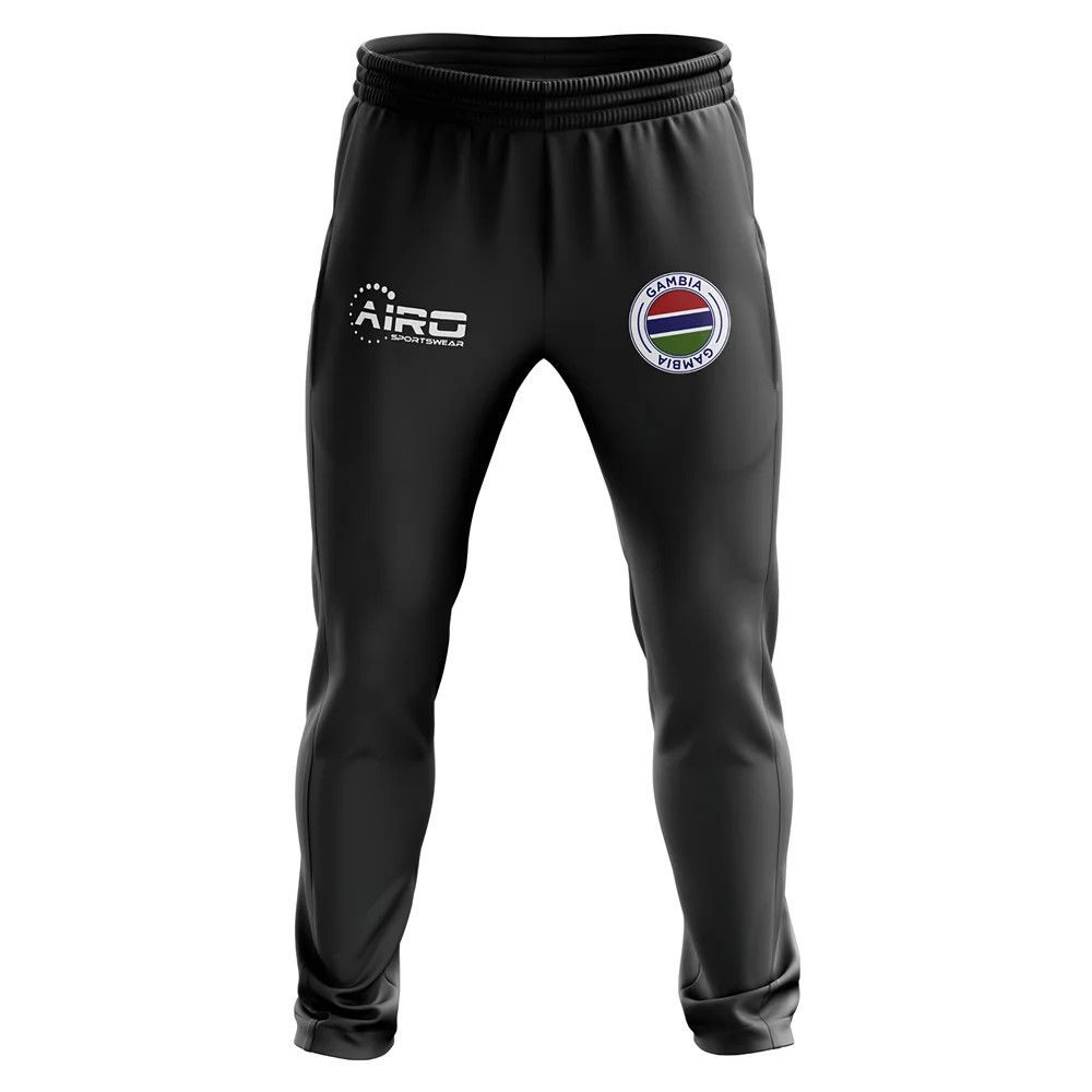 Gambia Concept Football Training Pants (Black) Polyester Made By: Airo Sportswear Men's Black 47-52 Waist