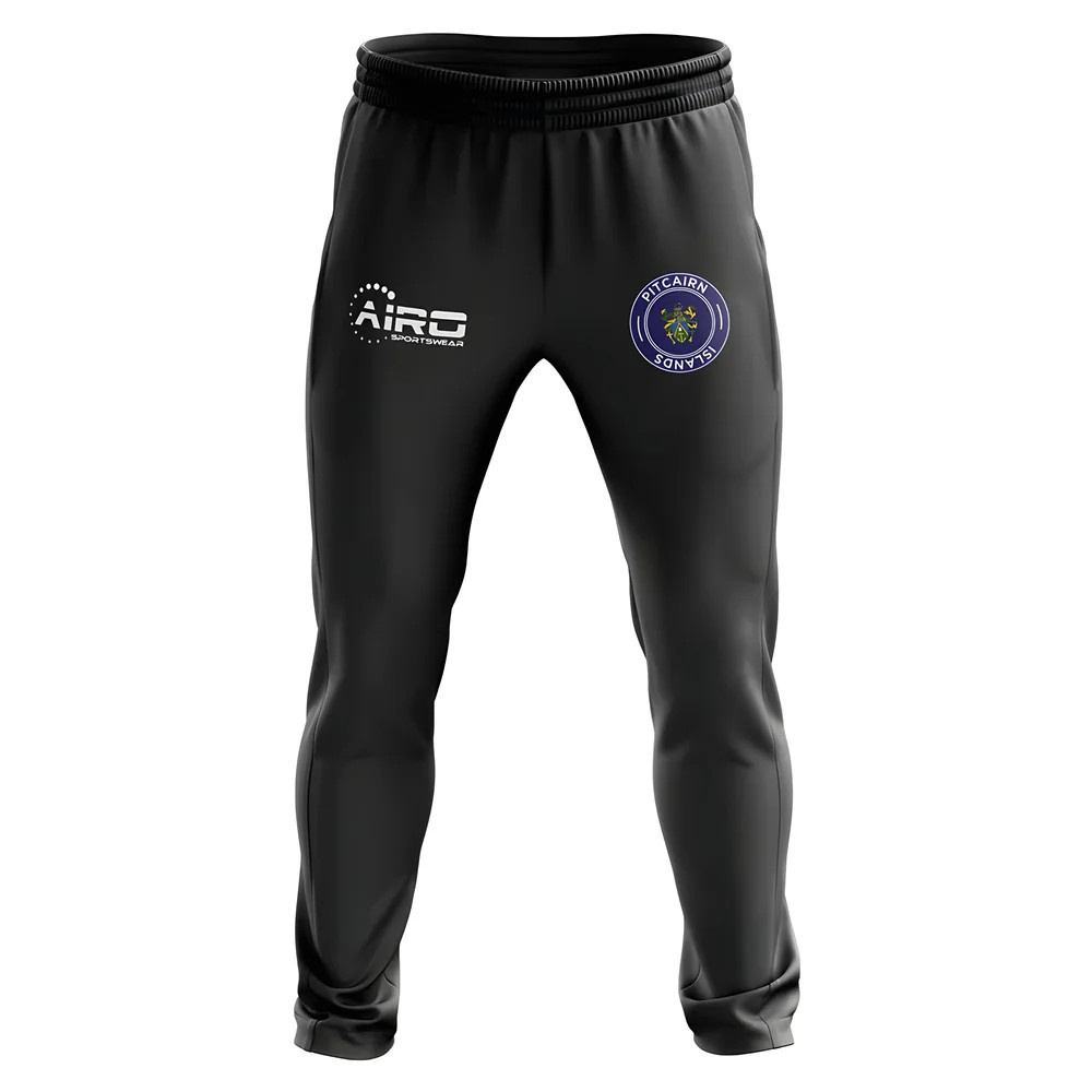 Pitcairn Islands Concept Football Training Pants (Black) Polyester Estonia Made By: Airo Sportswear Men's Black 47-52 Waist