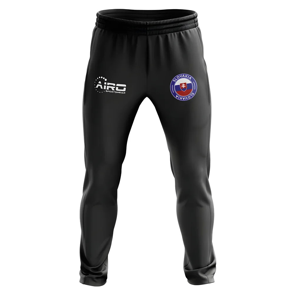 Slovakia Concept Football Training Pants (Black) Polyester Made By: Airo Sportswear Men's Black 47-52 Waist