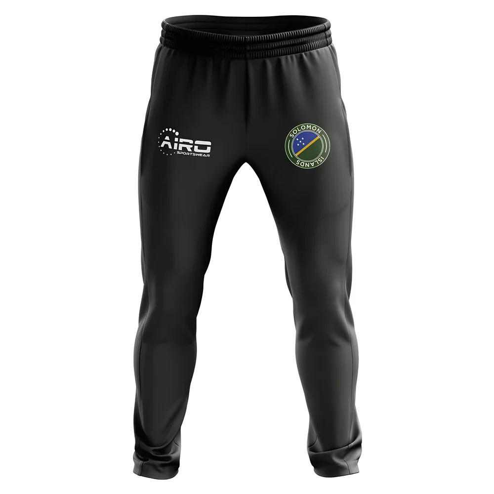 Solomon Islands Concept Football Training Pants (Black) Polyester Made By: Airo Sportswear Men's Black 47-52 Waist