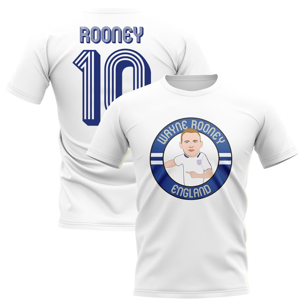 Click to view product details and reviews for Wayne Rooney England Illustration T Shirt White.