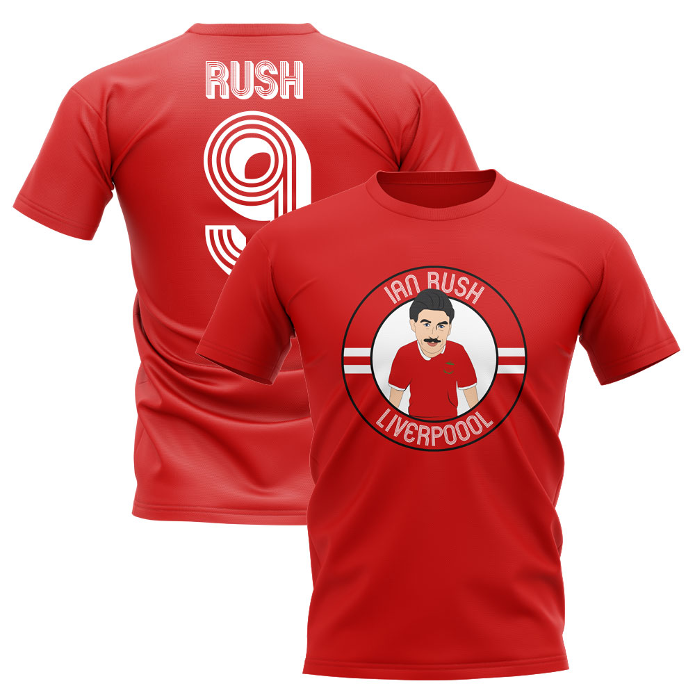 Click to view product details and reviews for Ian Rush Liverpool Illustration T Shirt Red.