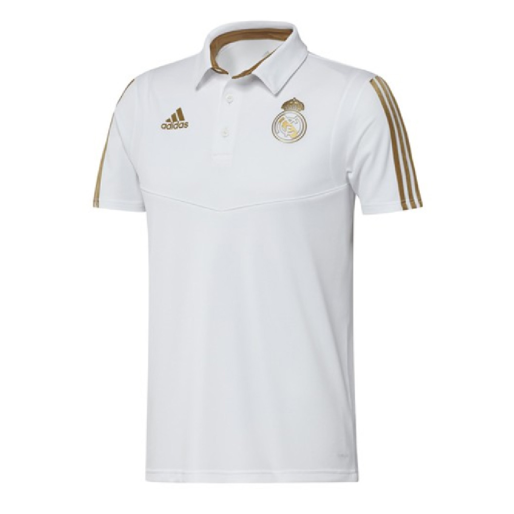 2019-2020 Real Madrid Adidas Polo Shirt (White) [DX7858] - Uksoccershop