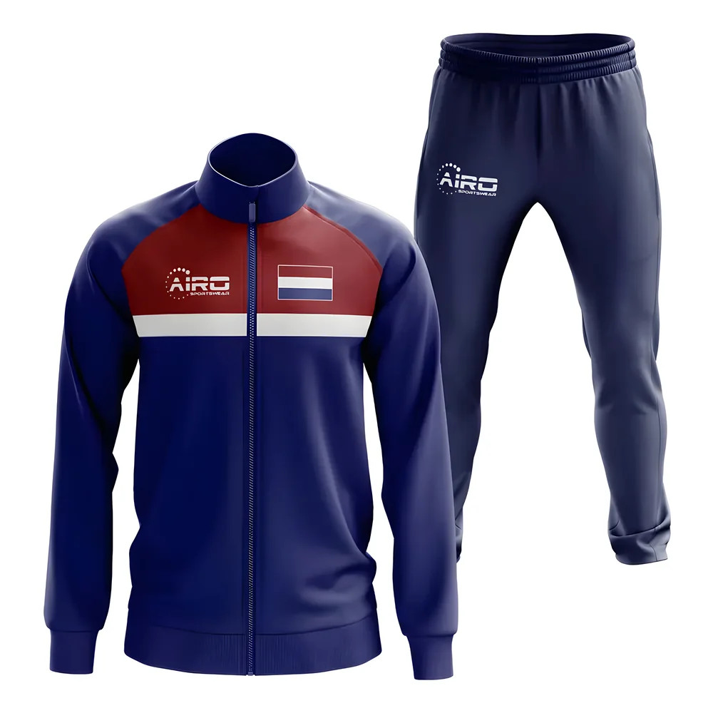 Netherlands Concept Football Tracksuit (Navy) Polyester Psg Made By: Airo Sportswear Men's Navy 5XL