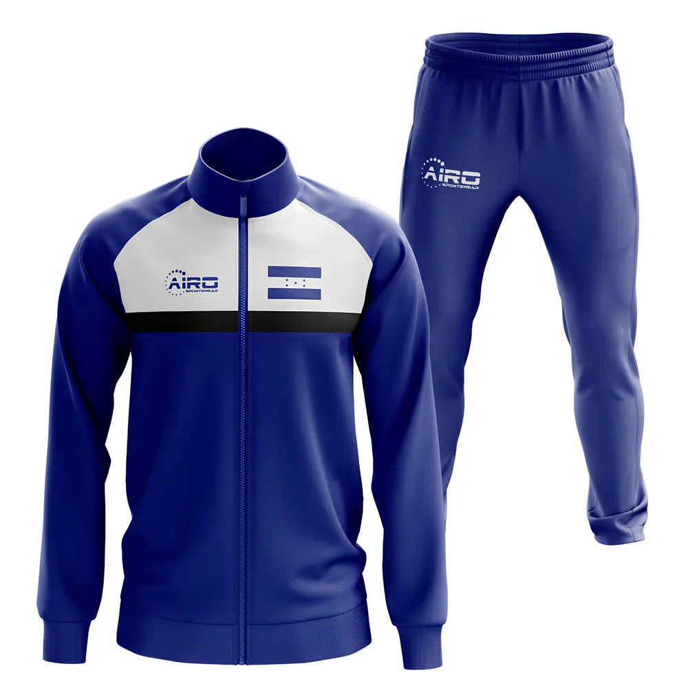 Honduras Concept Football Tracksuit (Blue) Polyester Azerbaijan Made By: Airo Sportswear Men's Blue 3XL