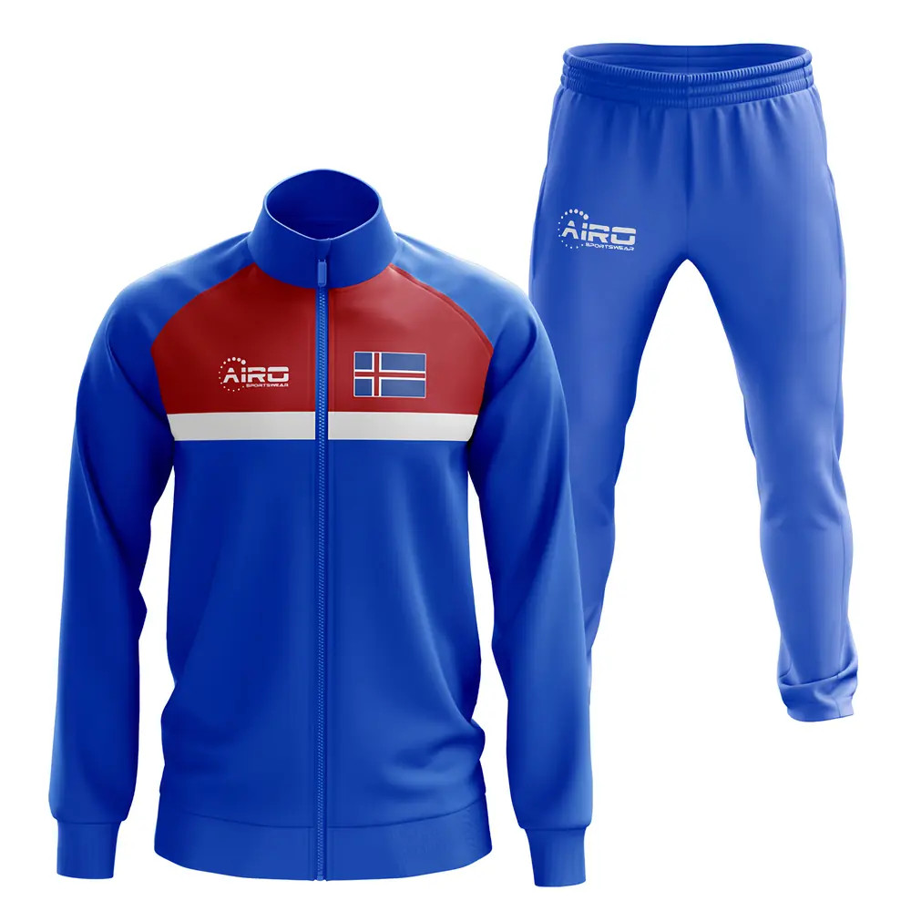 Iceland Concept Football Tracksuit (Blue) Polyester Made By: Airo Sportswear Men's Blue 4XL