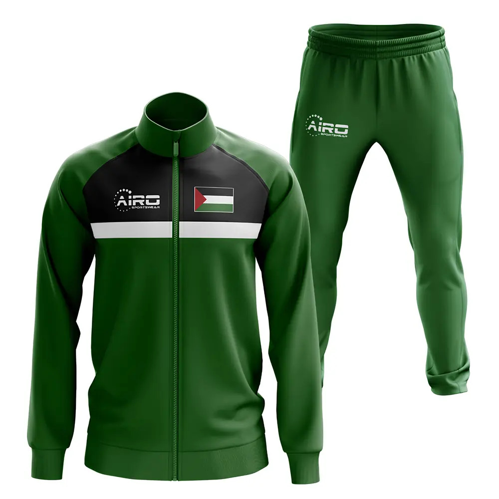 Palestine Concept Football Tracksuit (Green) Polyester Made By: Airo Sportswear Men's Green 4XL