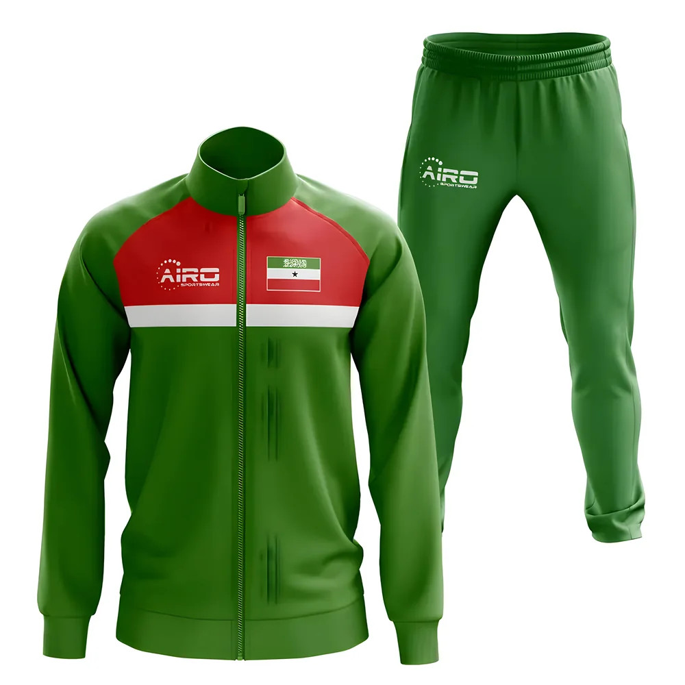 Somaliland Concept Football Tracksuit (Green) Polyester Somalia Made By: Airo Sportswear Men's Green 5XL
