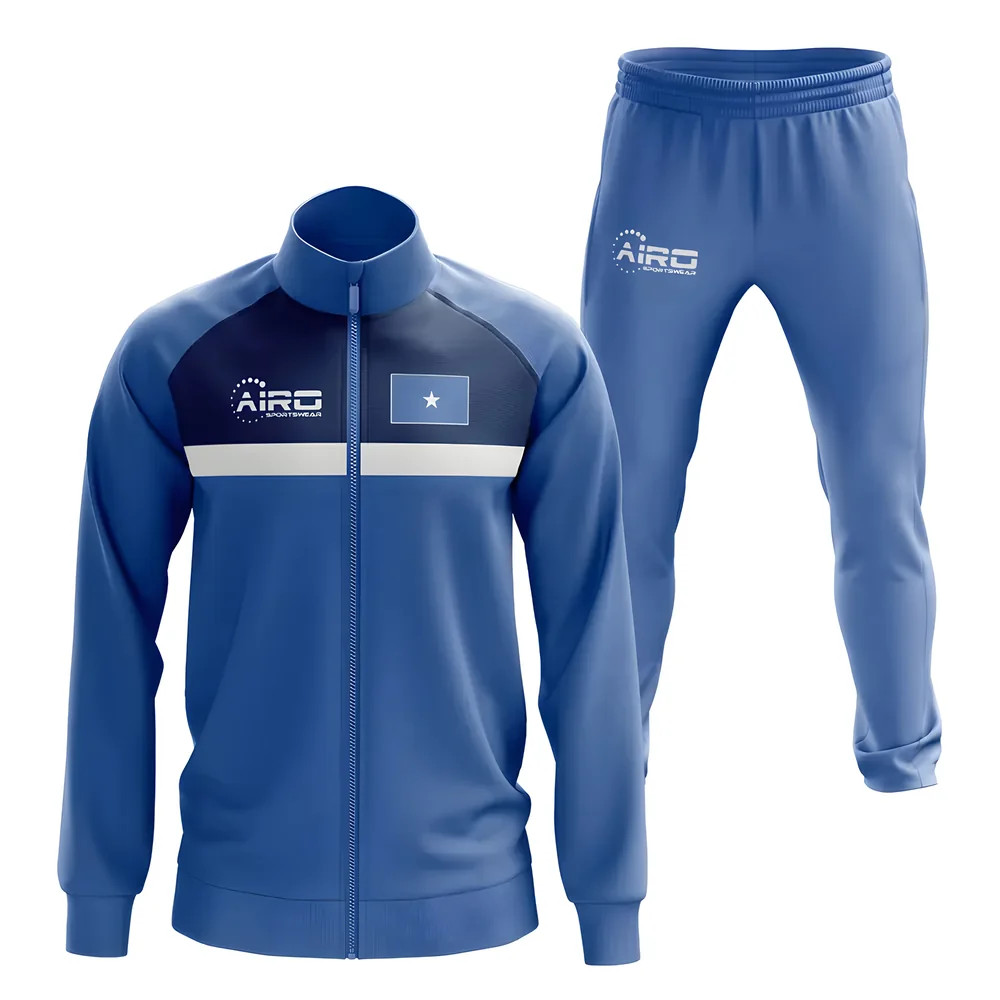 Somalia Concept Football Tracksuit (Blue) Polyester Made By: Airo Sportswear Men's Blue 5XL