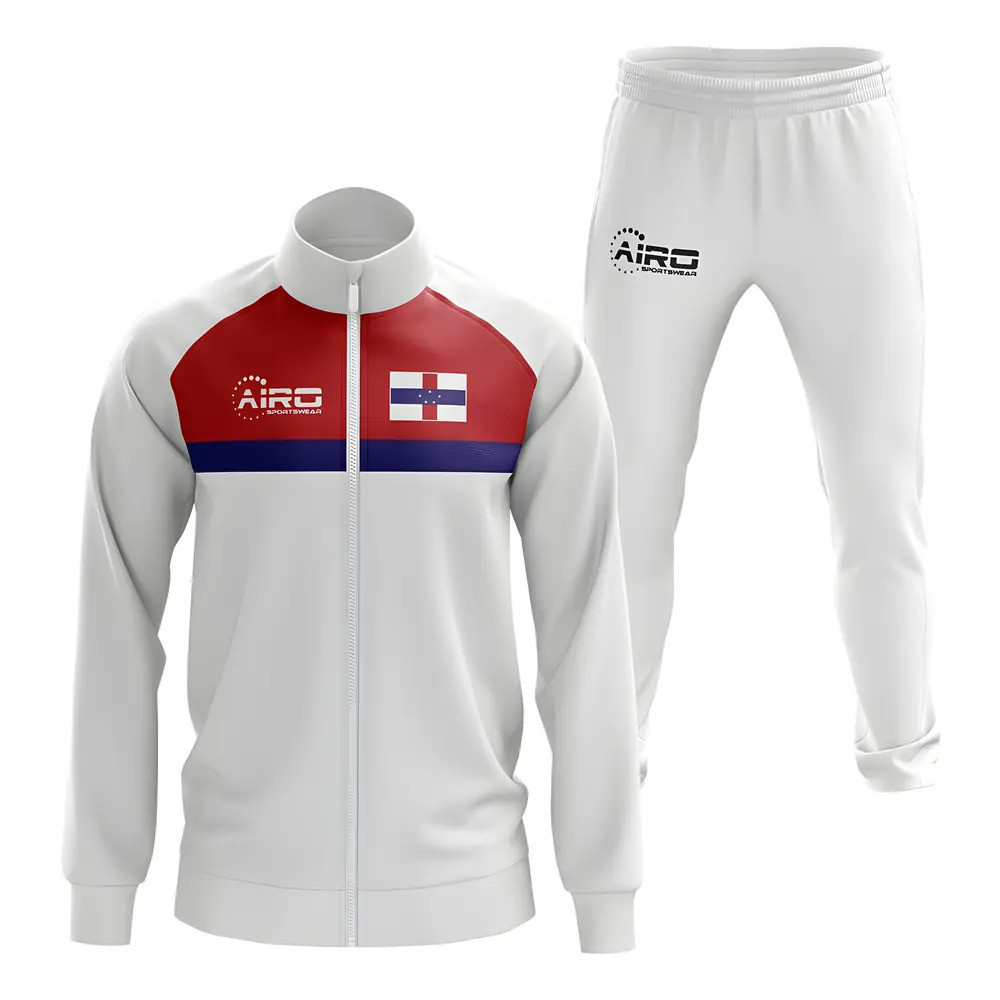 Click to view product details and reviews for Netherlands Antilles Concept Football Tracksuit White.