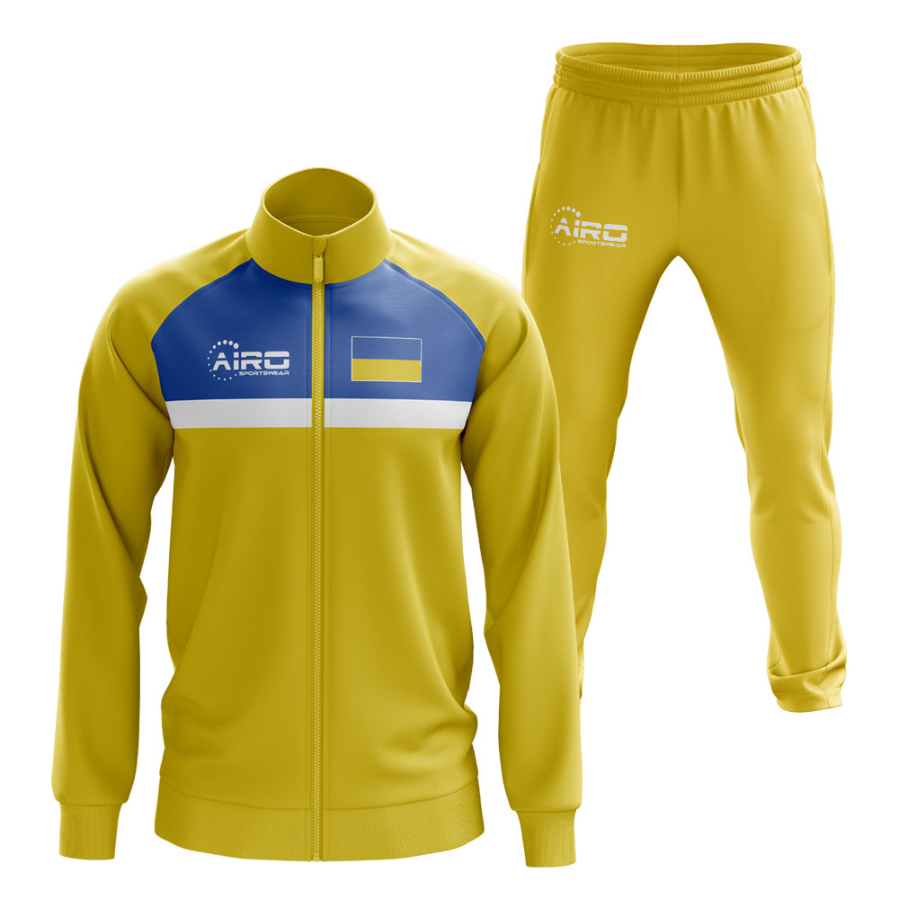 Click to view product details and reviews for Ukraine Concept Football Tracksuit Yellow.