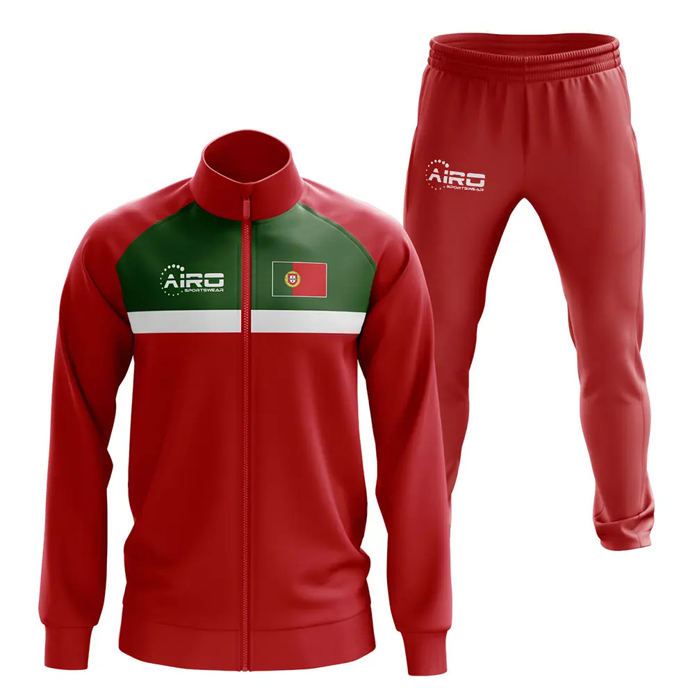 Portugal Concept Football Tracksuit (Red) Polyester Made By: Airo Sportswear Men's Red Xxl