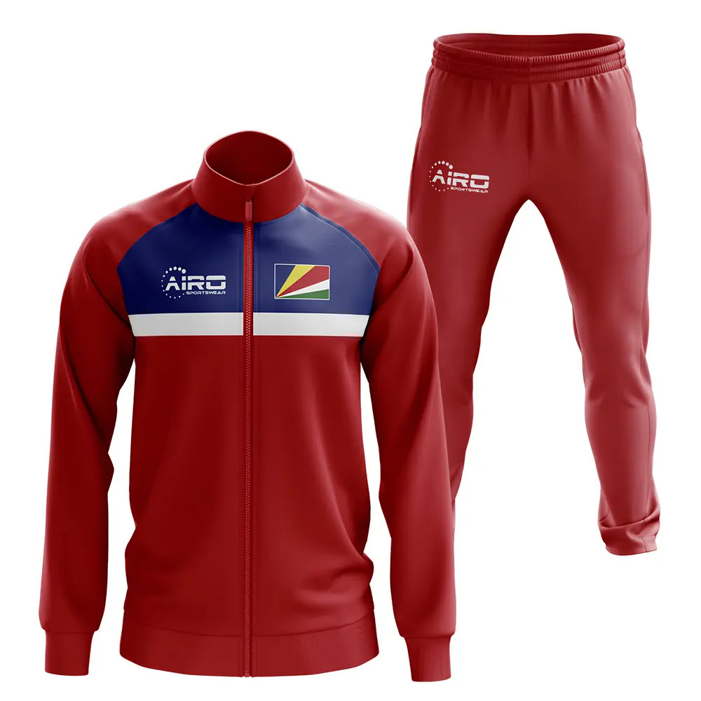 Seychelles Concept Football Tracksuit (Red) Polyester Made By: Airo Sportswear Men's Red Medium