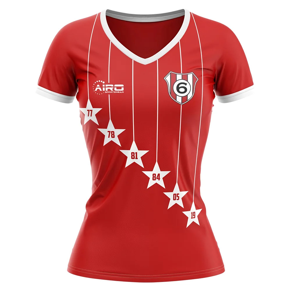 '25-'26 Liverpool 6 Time Champions Concept Football Shirt - Polyester Made By: Airo Sportswear Women's Blue Large
