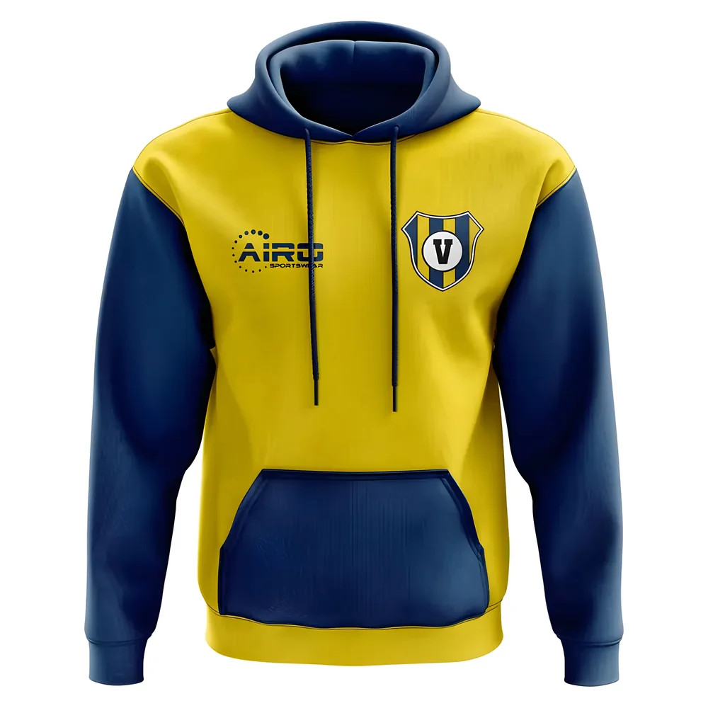 Villarreal Concept Club Football Hoody (Yellow) Polyester David Villa Made By: Airo Sportswear Men's Yellow 4XL